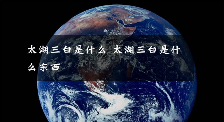 太湖三白是什么 太湖三白是什么东西文章配图