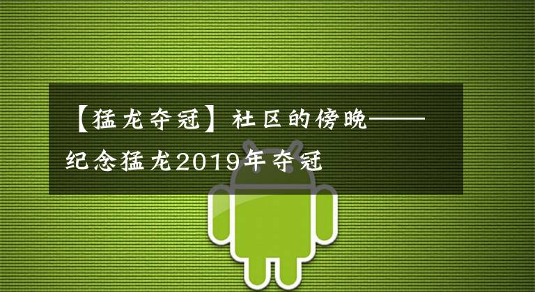 【猛龙夺冠】社区的傍晚——纪念猛龙2019年夺冠