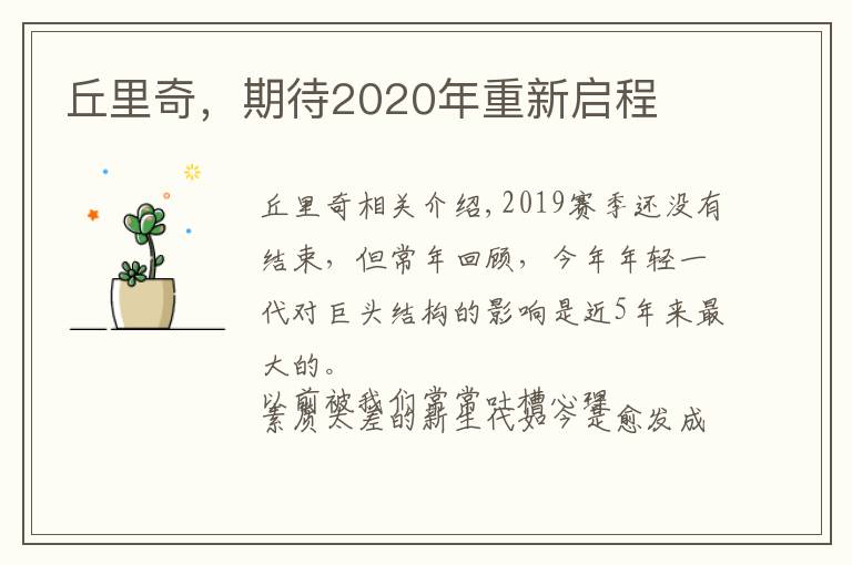 丘里奇，期待2020年重新启程文章配图