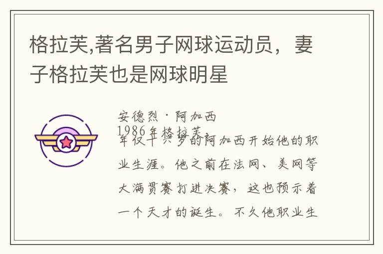 格拉芙,著名男子网球运动员，妻子格拉芙也是网球明星文章配图
