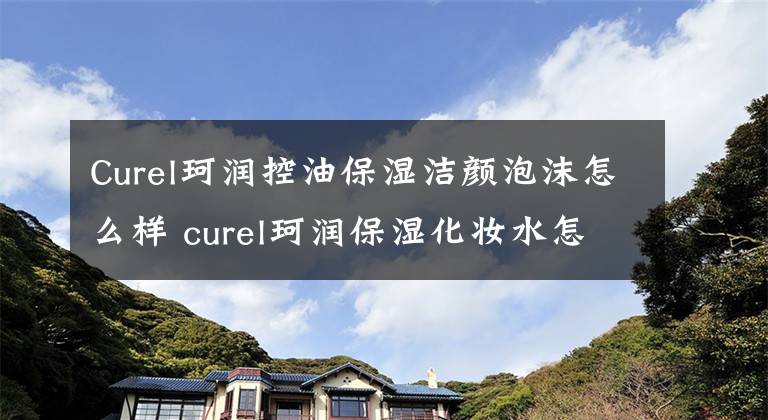 Curel珂润控油保湿洁颜泡沫怎么样 curel珂润保湿化妆水怎么用