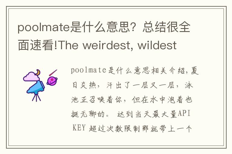 poolmate是什么意思？总结很全面速看!The weirdest, wildest pool inflatables on Taobao 创意游泳圈，玩水欢乐多