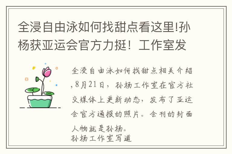 全浸自由泳如何找甜点看这里!孙杨获亚运会官方力挺！工作室发声却被泳迷质疑：团队长点心