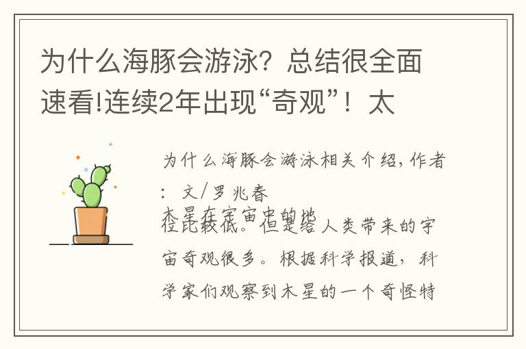 为什么海豚会游泳？总结很全面速看!连续2年出现“奇观”！太空船发现一只海豚在木星上“游泳”