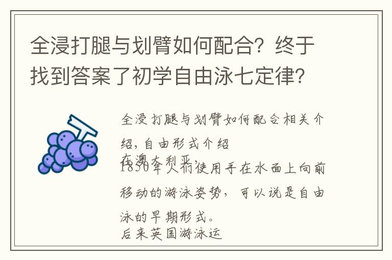 全浸打腿与划臂如何配合？终于找到答案了初学自由泳七定律？全浸自由泳与竞技自由泳技术上的差异