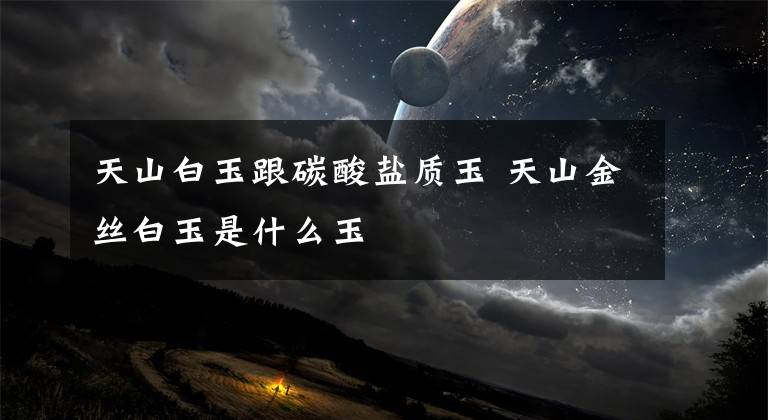 天山白玉跟碳酸盐质玉 天山金丝白玉是什么玉文章配图
