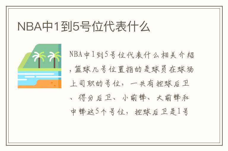 NBA中1到5号位代表什么