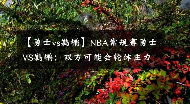 【勇士vs鹈鹕】NBA常规赛勇士VS鹈鹕：双方可能会轮休主力，勇士有望击败鹈鹕