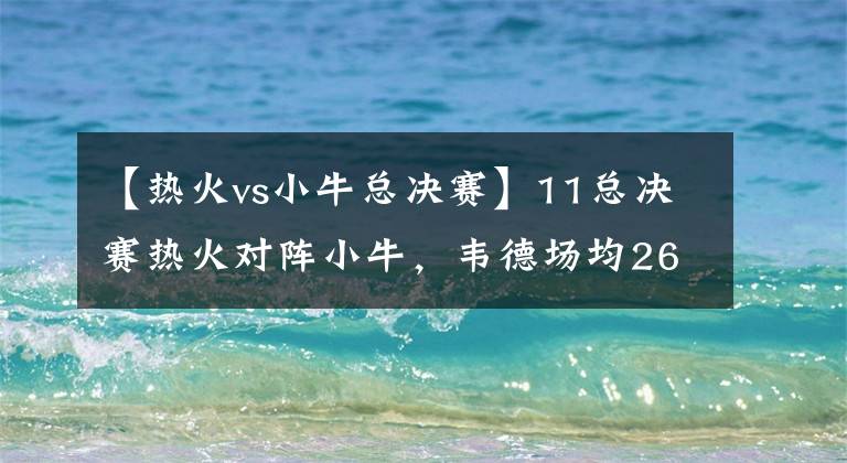 【热火vs小牛总决赛】11总决赛热火对阵小牛，韦德场均26+7+5的数据，为何还是输了？