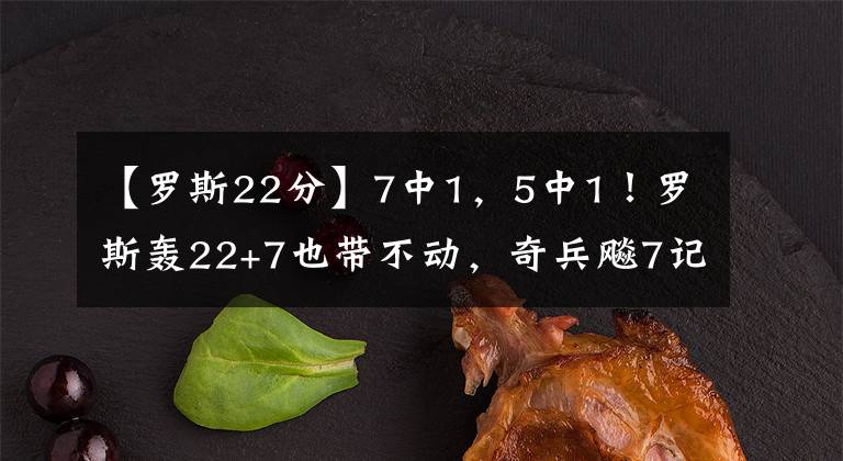 【罗斯22分】7中1，5中1！罗斯轰22+7也带不动，奇兵飚7记三分，拒绝24分逆转