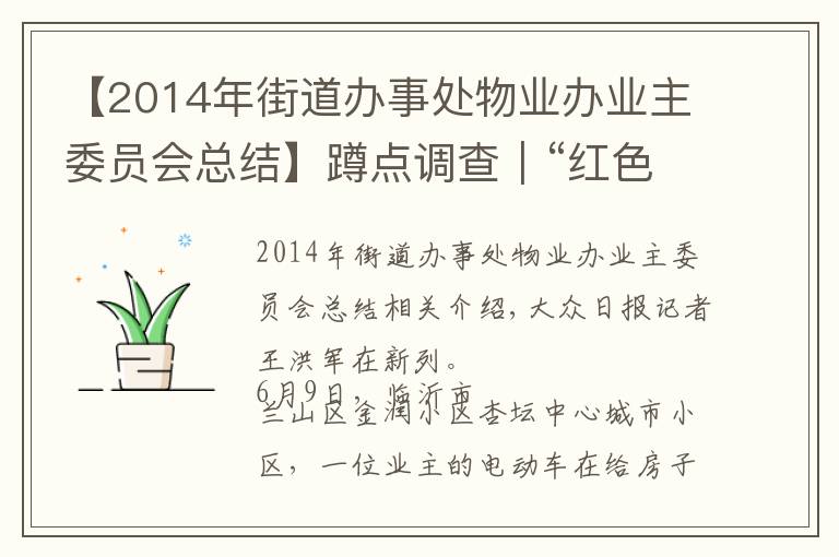 【2014年街道办事处物业办业主委员会总结】蹲点调查｜“红色物业”：物业服务融入基层治理