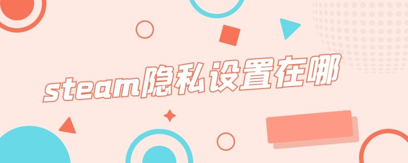 steam隐私设置在哪 steam隐私设置在哪儿