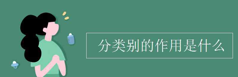 分类别的作用 分类别的作用是什么