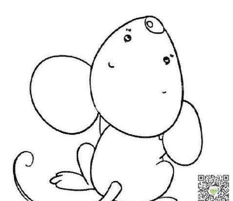 卡通老鼠简笔画 卡通小老鼠简笔画图片_老鼠儿童绘画作品图集