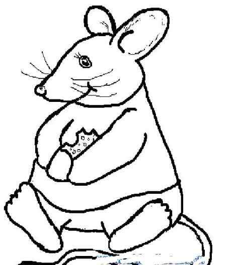 老鼠吃奶酪 老鼠吃奶酪儿童画图片_老鼠儿童绘画图集