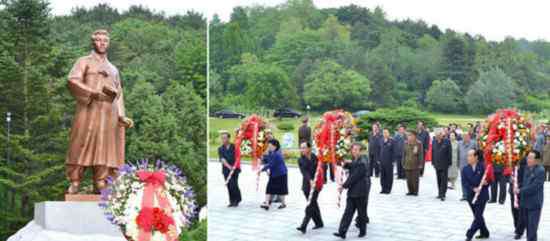 金正恩为什么叫金三胖 朝鲜纪念金日成父亲逝世87周年金正恩送花圈