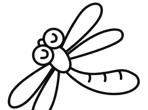 苑冉图片 一只小蜻蜓简笔画图片_蜻蜓儿童绘画图集