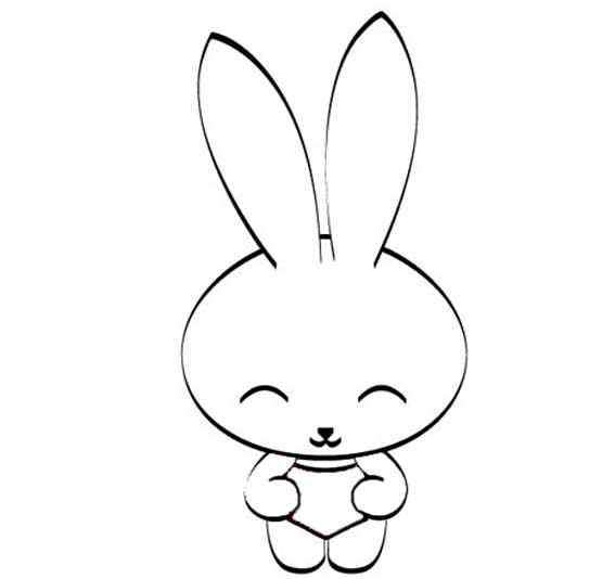 中秋节简笔画 中秋节玉兔简笔画图片_可爱的玉兔儿童绘画图集