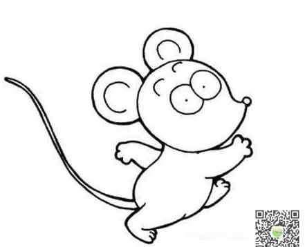 卡通老鼠简笔画 卡通小老鼠简笔画图片_老鼠儿童绘画作品图集