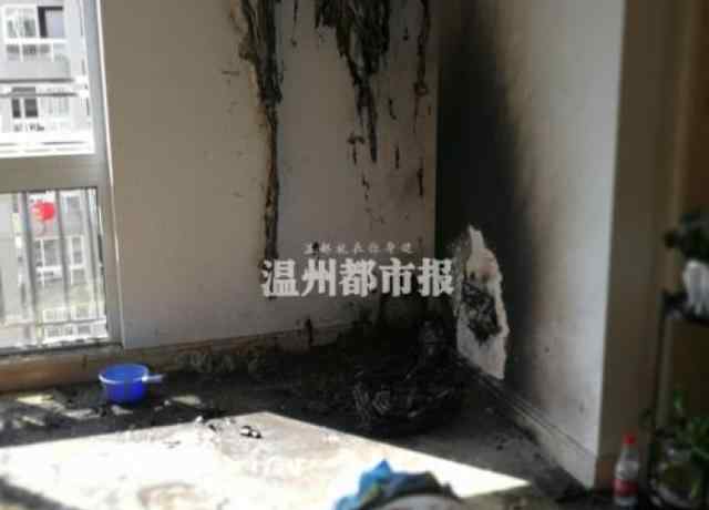 电动车充电爆炸 温州一市民给电动车电池充电 清晨突然爆炸起火