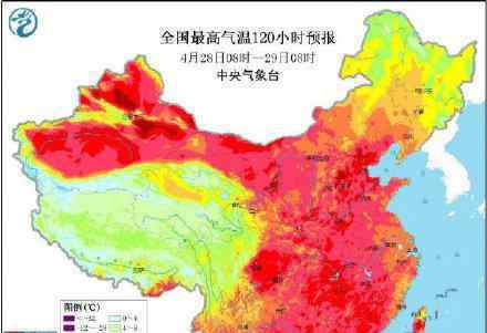 未来几天全国最高气温预报图 北方地区气温回升显著