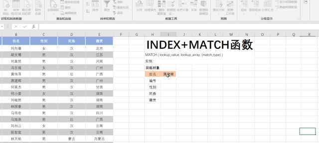 林天佑 Index+Match函数组合，堪称「搜索王」！找名单，4个词锁定信息！