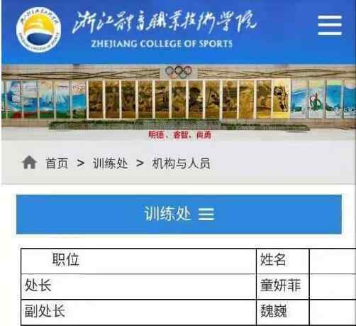 孙杨任浙江体职院训练处副处长 具体情况
