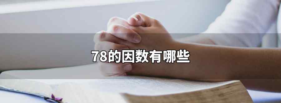 78的因数有哪些