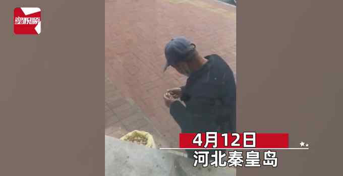 顾客试吃核桃后没买离开 大爷从地上捡起剥开 随后一幕令人心酸