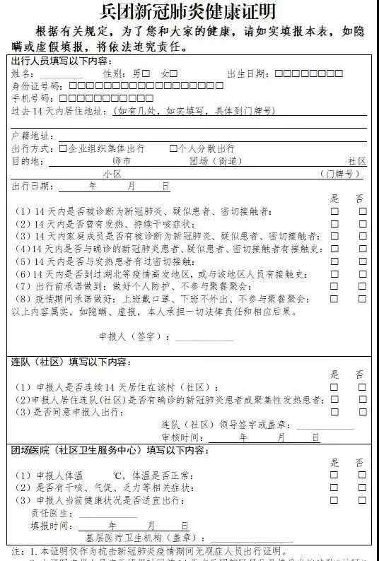 新冠健康证明 【关注】关于办理新冠肺炎健康证明的通知!