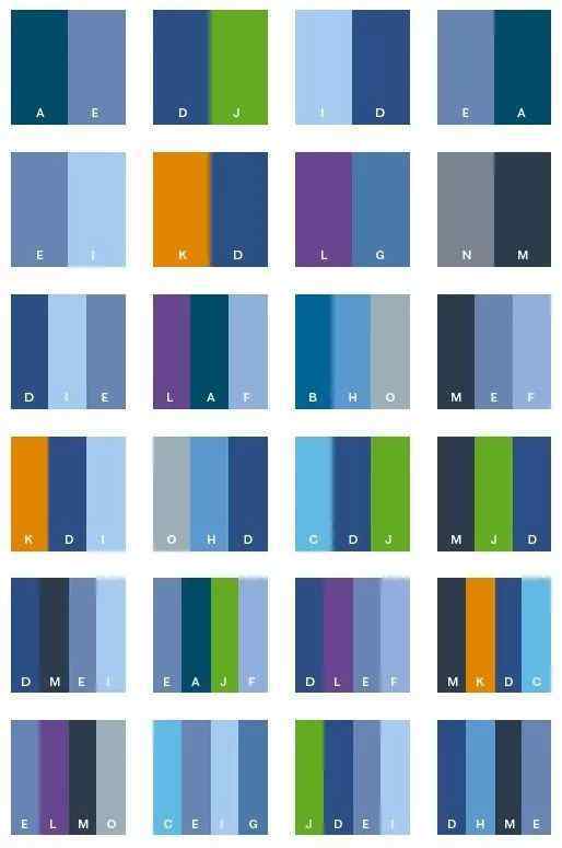 蓝色的种类及色卡 设计师必备最全标准色卡,最全颜色名称,最全颜色