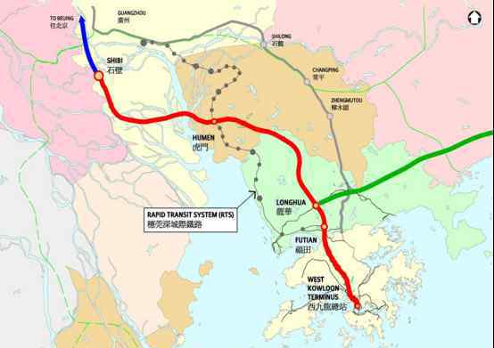 广深港客运专线 广深港客运专线线路图，广深港高铁什么时候开通