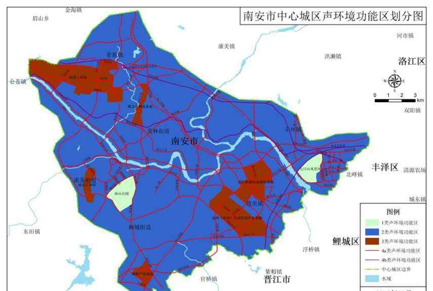 南安市地图 南安首张“噪声地图”发布！看看你家属于哪一类