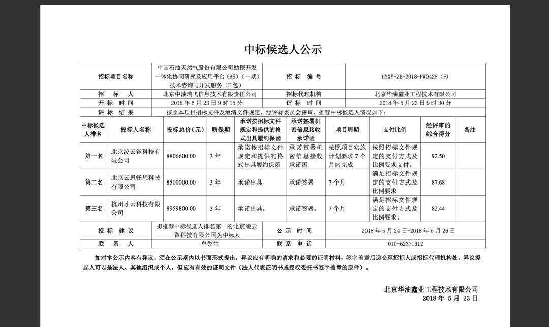 灵雀云 灵雀云 vs 时速云 vs 才云：中石油 990 万元 IT 项目，灵雀云 880 万拿下