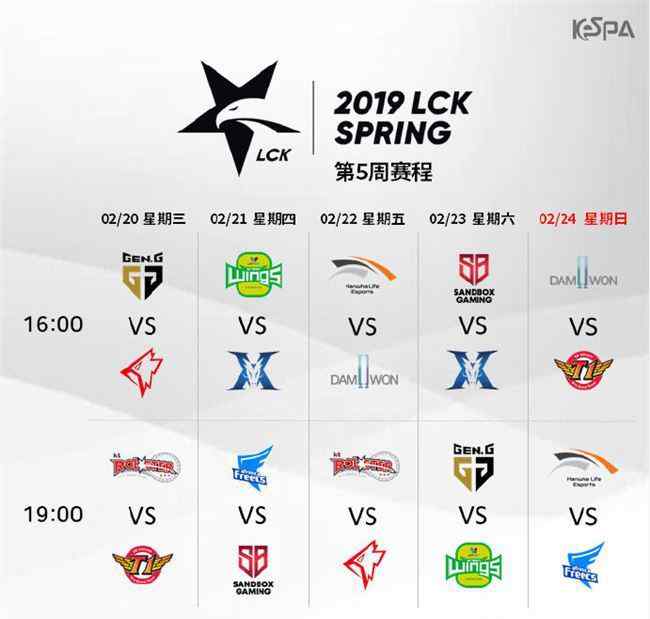 sktvskt LCK2019春季赛2月20日赛程介绍 SKTvsKT直播地址