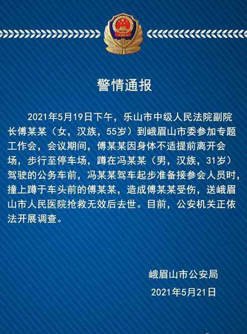 乐山中院一副院长车祸身亡 警方通报 真相到底是怎样的？