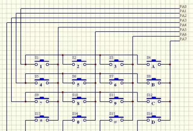 键盘扫描原理 【硬件小百科】4*4矩阵键盘的扫描原理