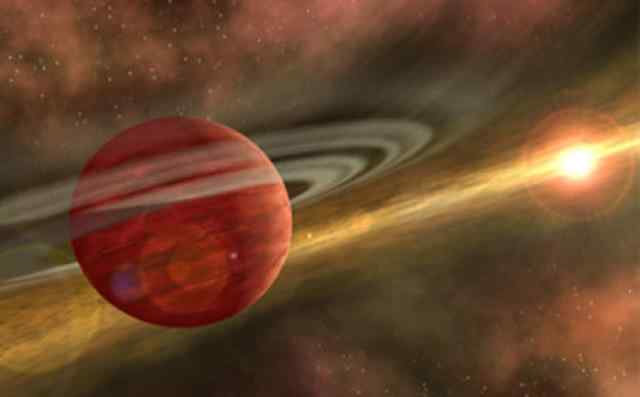 气态巨行星 这种气态巨行星最大的甚至比木星还大，但它上面却非常热